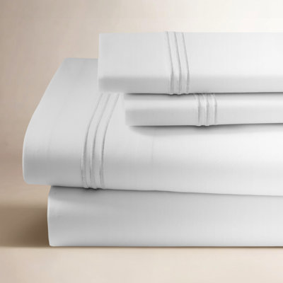 Malik Cotton Blend Percale Fitted Sheet