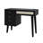Retro Style Wooden Makeup Vanity Set With Charging Plug & USB Ports And Cushioned Stool-48145209