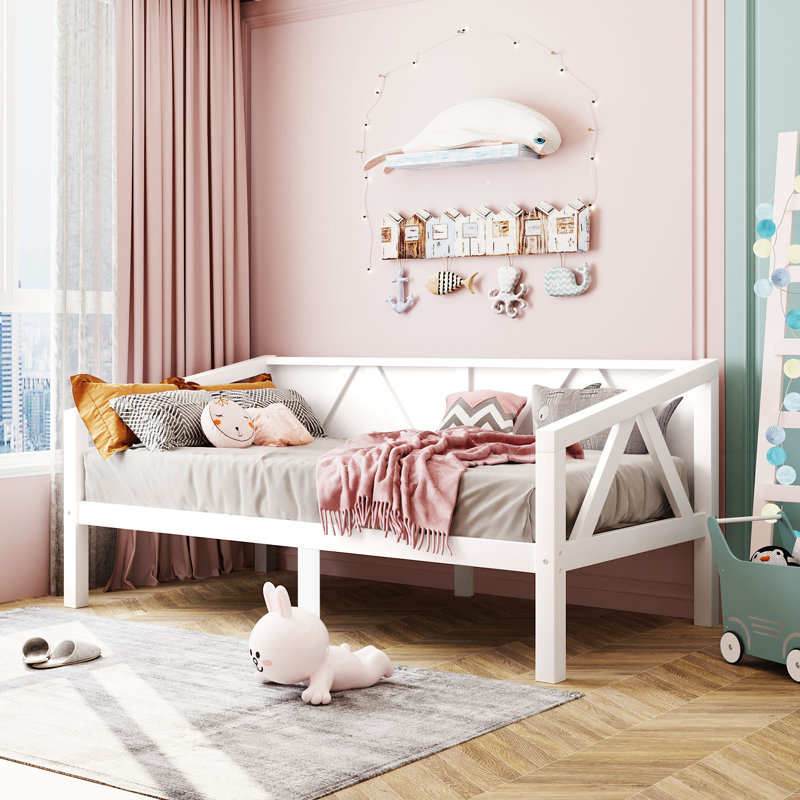 Elegant and Sturdy Daybed with Multi-Functional Design and Additional Storage Space for Modern Living, Twin, White