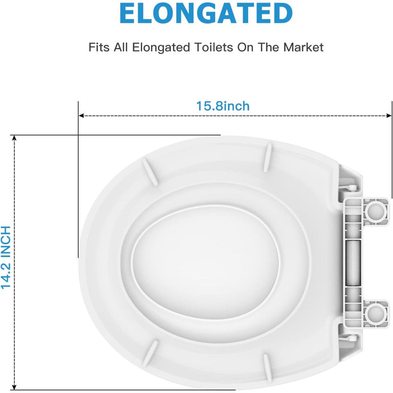 Toilet Seat With Toddler Seat Built In, Round Toilet Seat For Potty Training, Fits Both Adults And Children, Slow Close And Magnetic Closure - Ideal For Family Bathroom(Round White 2Pcs)