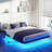 Canealus 9.1'' Floating Metal Bed Frame with LED Lights-1839473162-1839473165