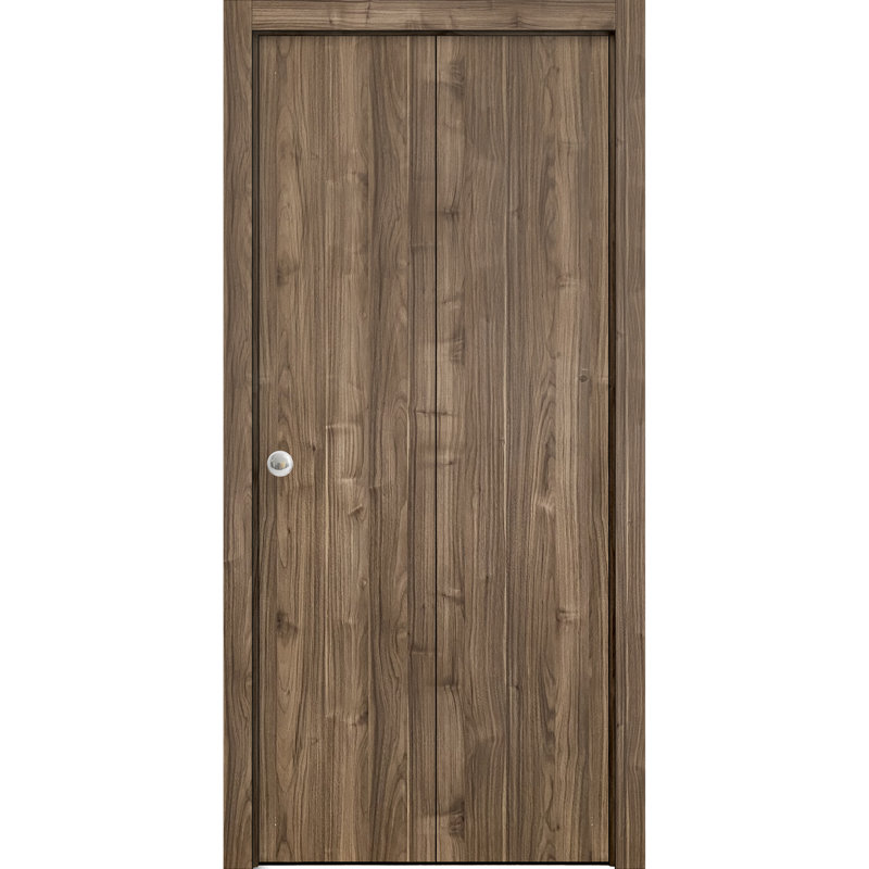 Porte pliante à panneaux en bois Planum, 36 po x 96 po, Noyer