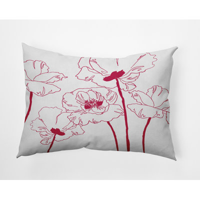 Floral Polyester Indoor/Outdoor Throw Pillow