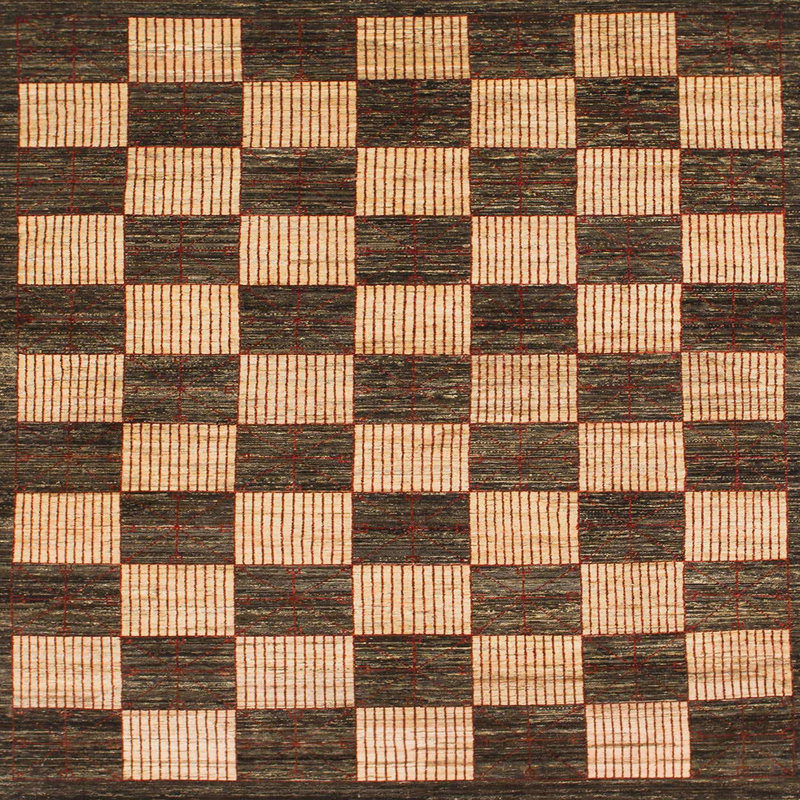 Tapis abstrait moderne 1416, Carré 8 pi