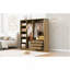 Armoire de rangement en bois sans porte pour chambre à coucher avec tablettes et 3 tiroirs-414857536