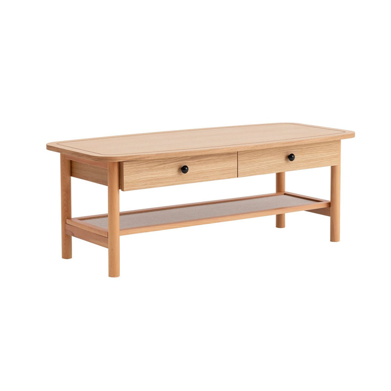 Modern Coffee Table, Scandinavian Design, 47.2 x 21.7 x 17.7 inches | 100% MDF, Natural & Wooden Color | Bearing Capacity: 22 lbs | Stylish & Functional for Living Room, Contemporary Home Décor