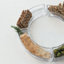 Porte-plat élégant en verre courbé et porte-votive