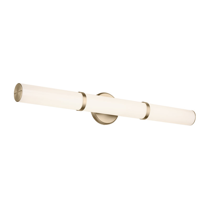 32" Bath Bar Large LED with White Glass, Bronze