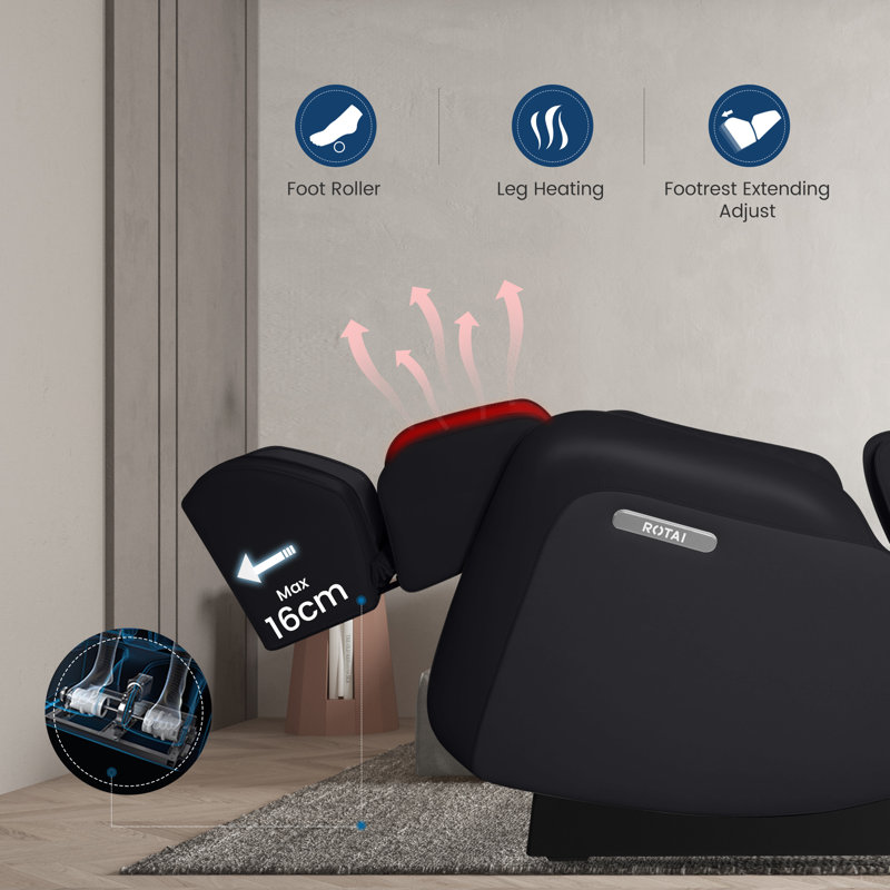 ROTAI Office Chair with Headrest, Black