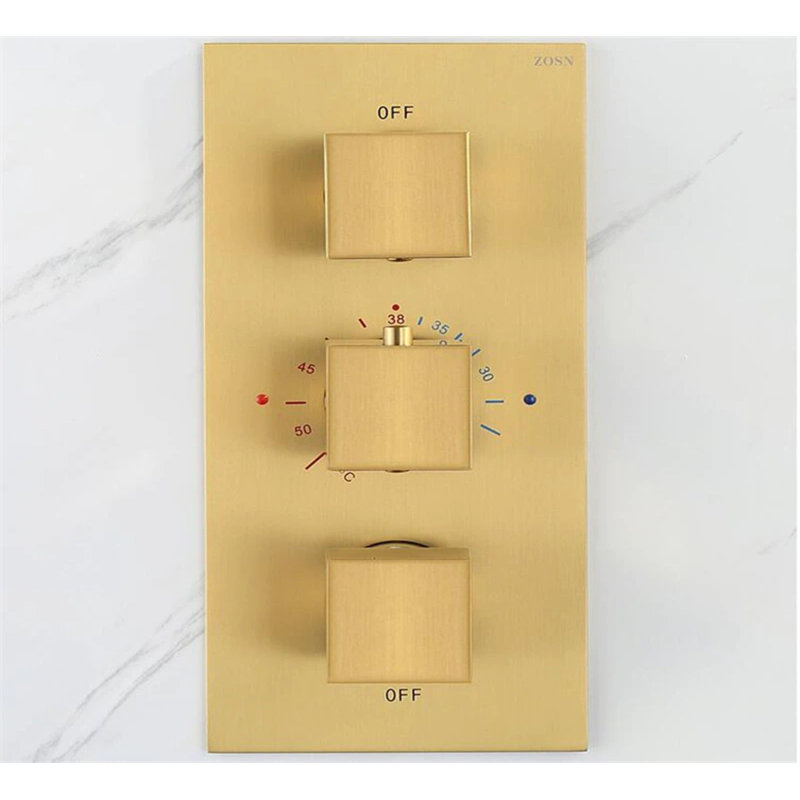Ensemble complet de douche thermostatique avec pomme de douche et glissière
