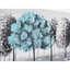 Toile d'art surdimensionnée 47 po x 27 po - panier d'hiver peint à la main blanc paysage sans cadre