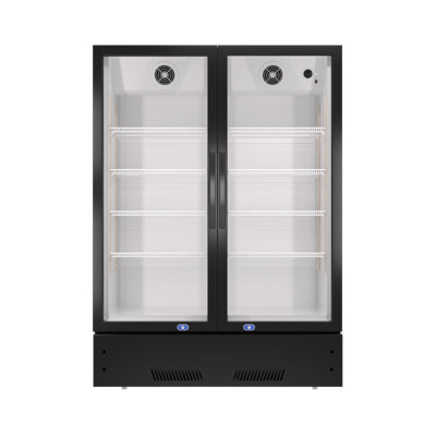 KICHKING 38.3'' Commercial Display Fridge, 17 Cu.ft Drink Refrigerator for Office or Bar