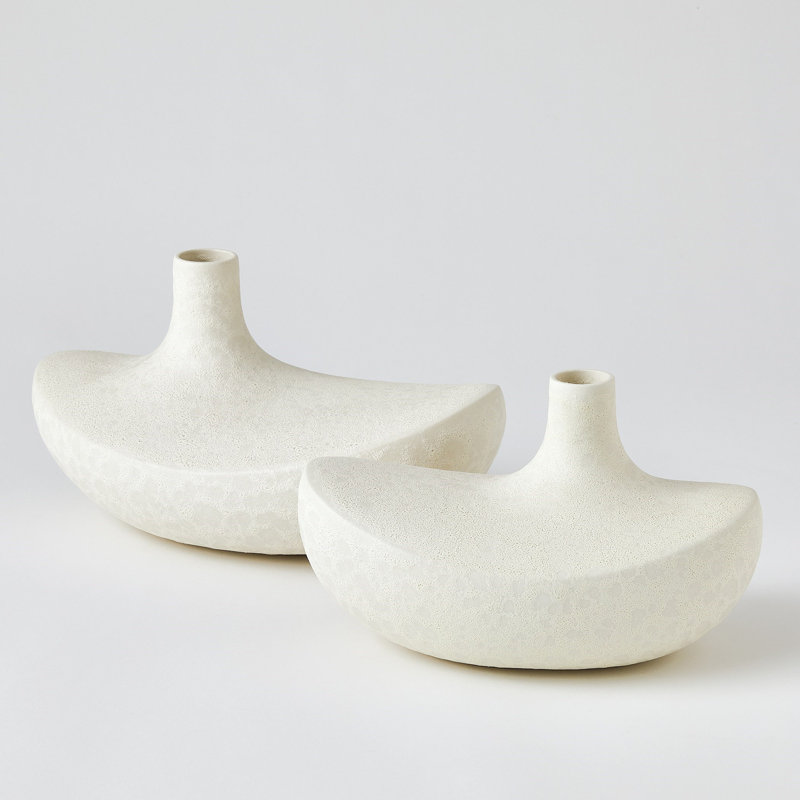Solis Handmade Ceramic Table Vase, 6.75" H x 12.5" W x 7.5" D