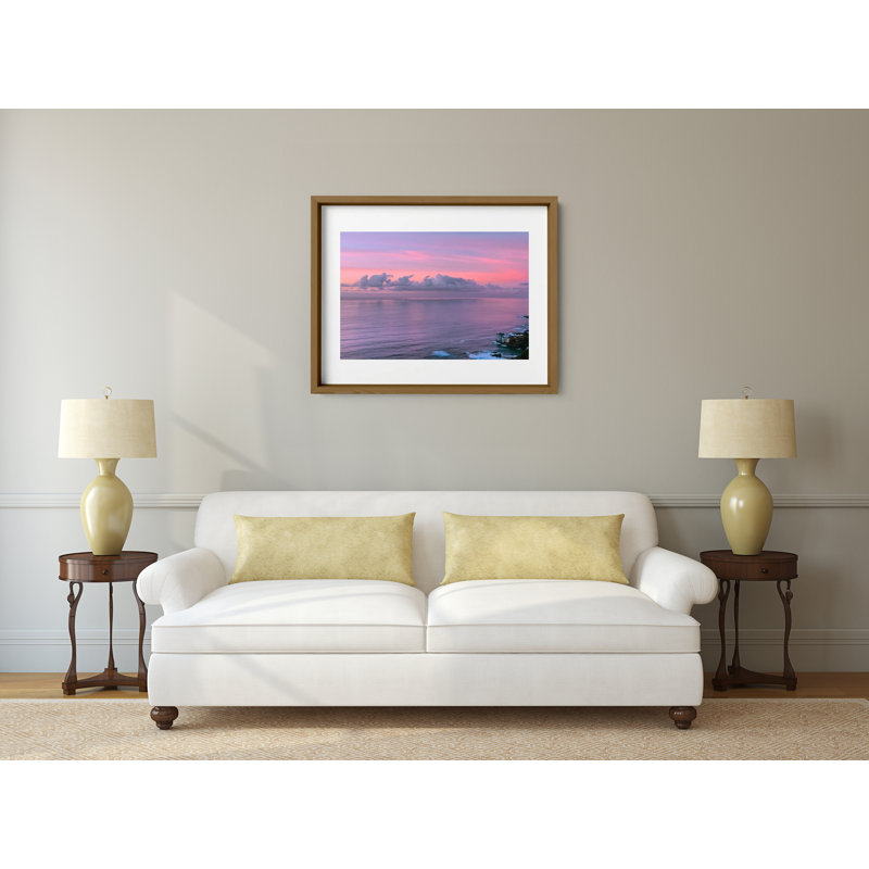Distant Sky Print by Joseph Regan, 22" H x 26" W x 0.75" D, Walnut