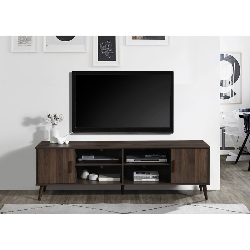 Silsden TV Stand for TVs up to 75", Dark Walnut