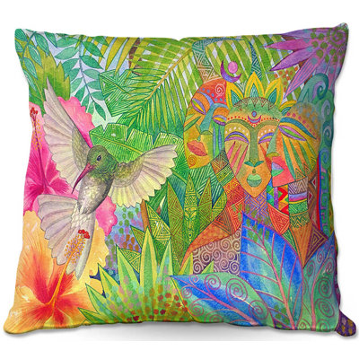 Floral Reversible Throw Pillow