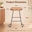 Tabouret de bar en bois massif Seleukos-2041900876