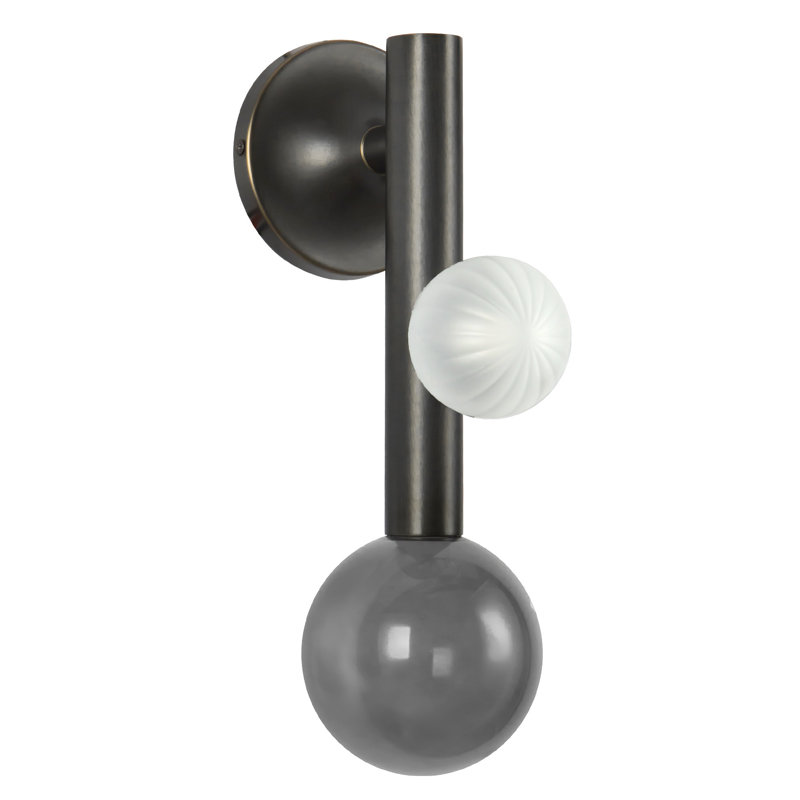 Martinez 1 - Light Armed Sconce, Urban Bronze/Smoked Glass