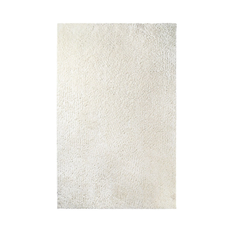 Tapis ivoire à poils longs Chowk, Rectangle 4 pi x 6 pi