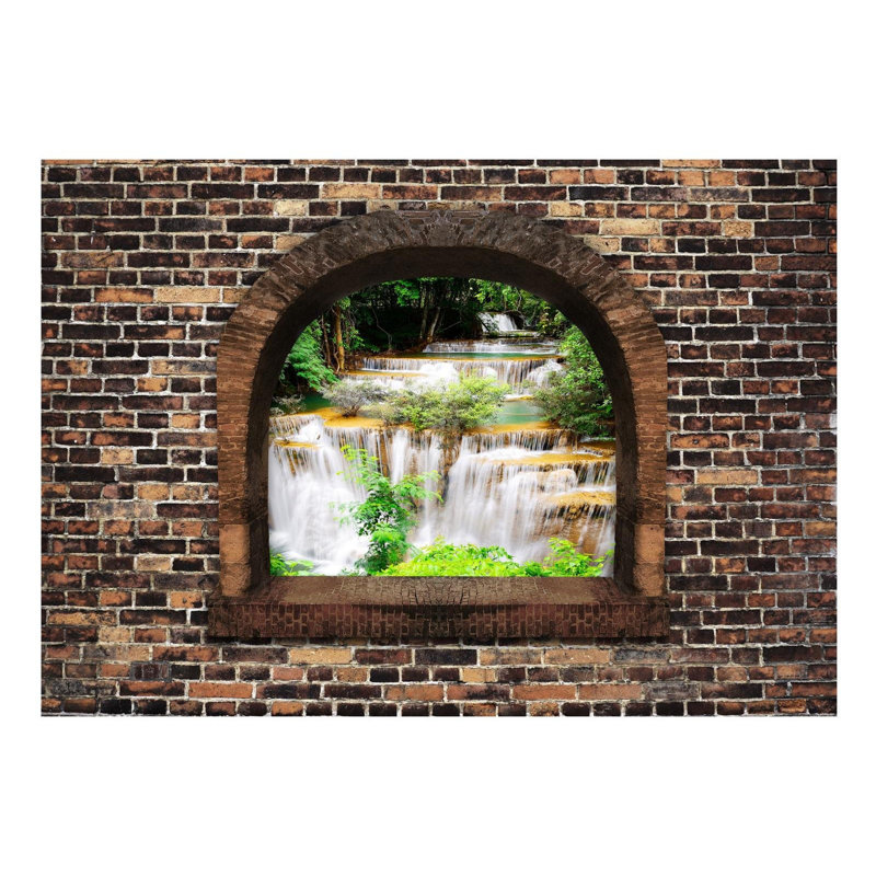 Murale de chutes d'eau Faseeha Stony, L 124 po x l 173 po