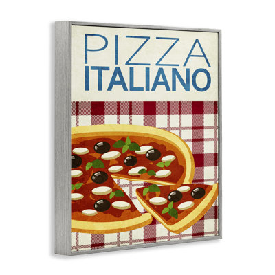 Giclée encadrée Classic Pizza Italiano, design par Kim Allen