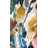 Teal Blue Mustard Yellow Damask Ikat Paisley Print Curtain Panels-112732199