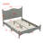 Platform Bed with Retro Headboard-1133785828