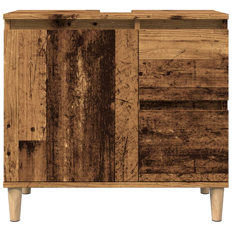 Roumena 65cm Single Bathroom Vanity Base Only, Old Wood