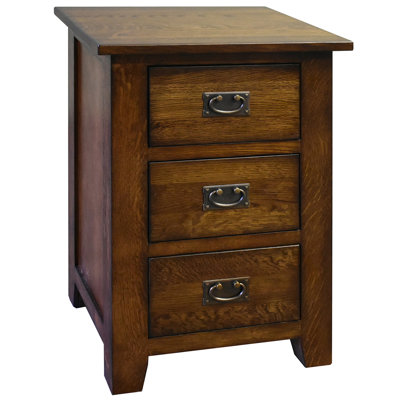 Mission Quarter Sawn Oak 3-Drawer Nightstand | In Stock & Ready to Ship