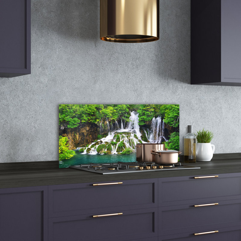 50cm W x 100cm L Glass Peel and Stick Panel