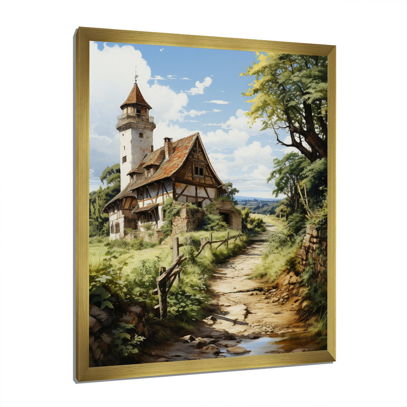 Belovs, Allemagne, campagne, bonheur I, H 40 po x l 30 po x P 1,5 po, Encadrement doré
