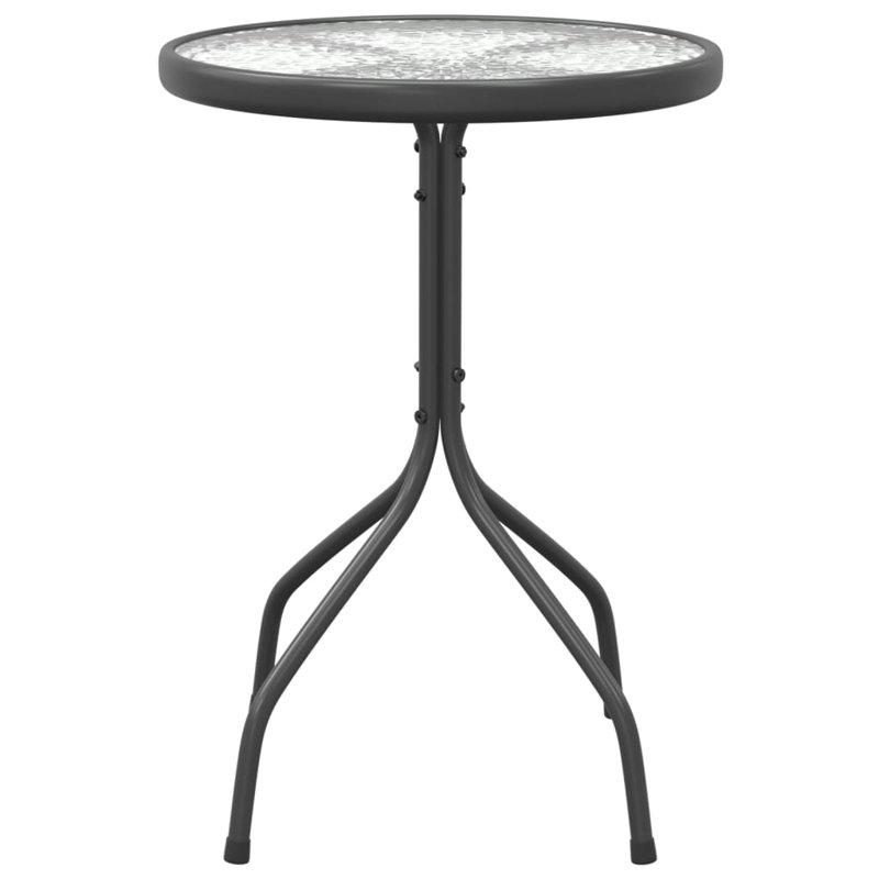 Table d'extérieur en verre Meral, H 28 po x l 19,7 po x L 19,7 po