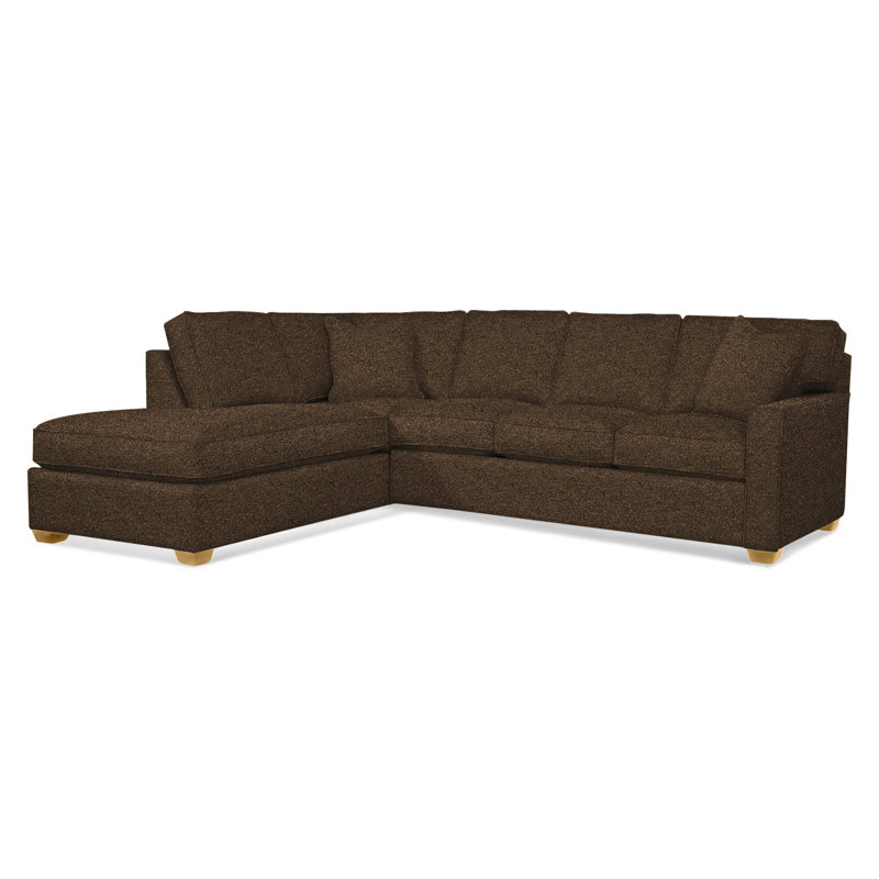 Ellora Upholstered L-Shaped Sectional, Left Hand Facing, Honey, Elite Chocolate; 0321-72