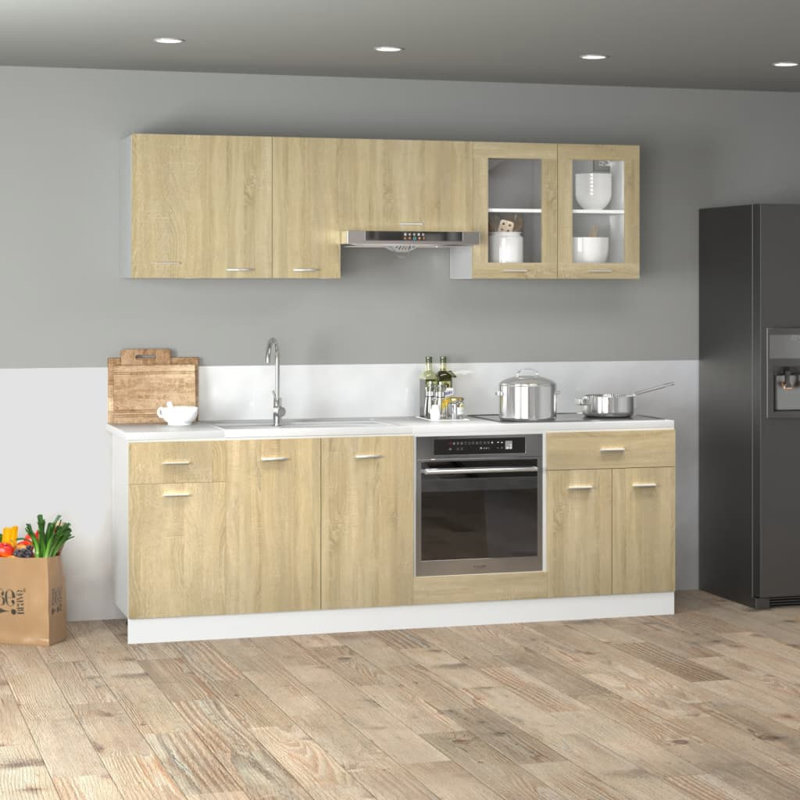 Kitchen Cabinet Set Lyon  Sonoma Oak Engineered Wood