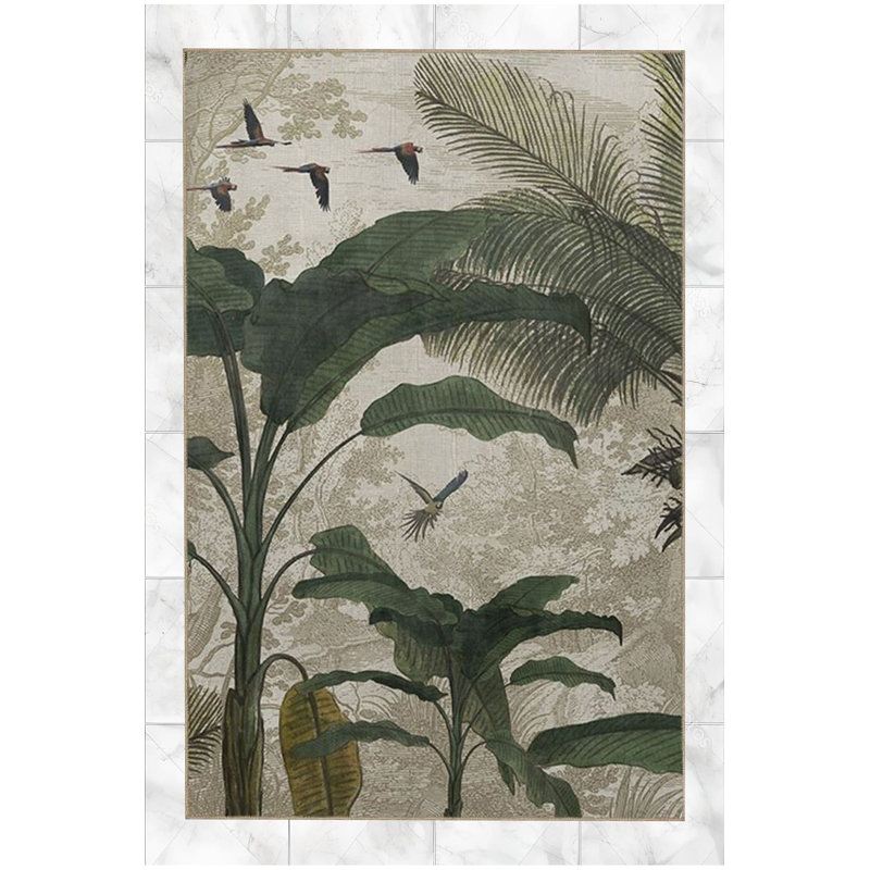 Tapis multicolore à motif de tapisserie multicolore