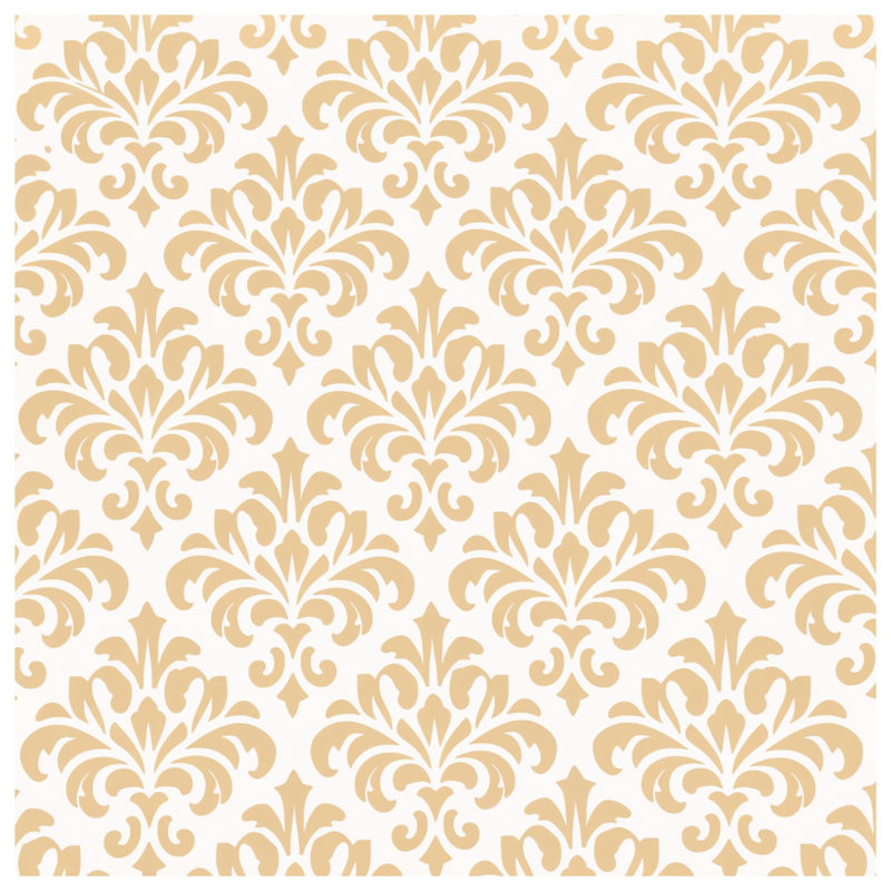 Beige Damask Pattern Comforter, King