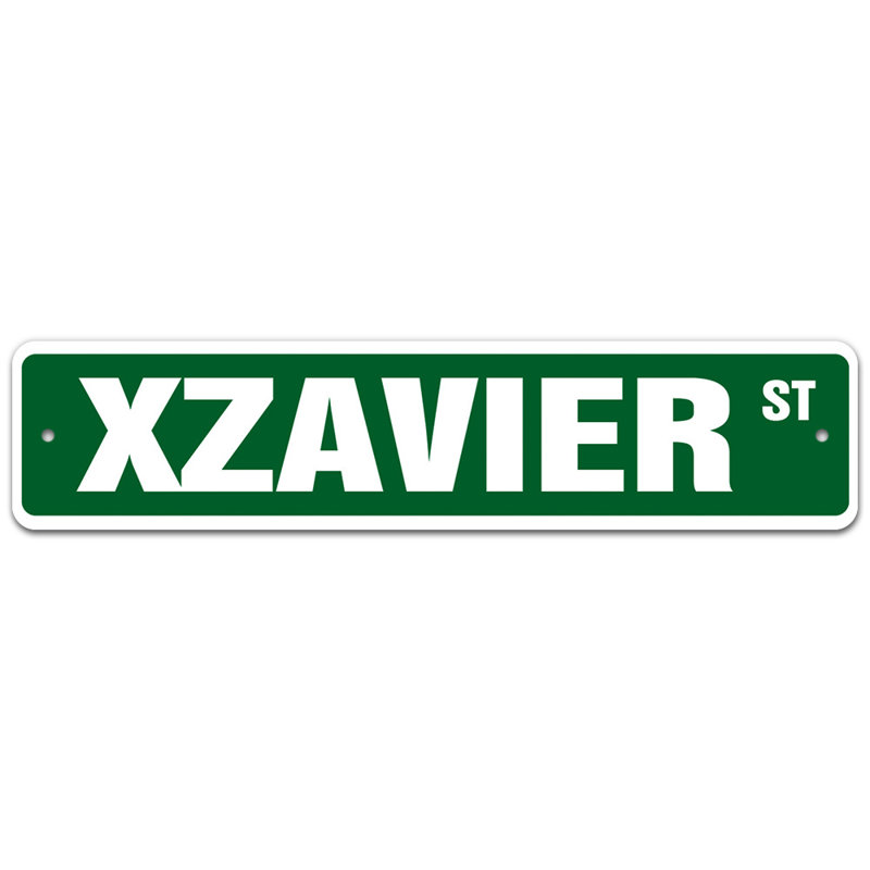 Plaque de rue, H 7 po x l 30 po x P 0,1 po