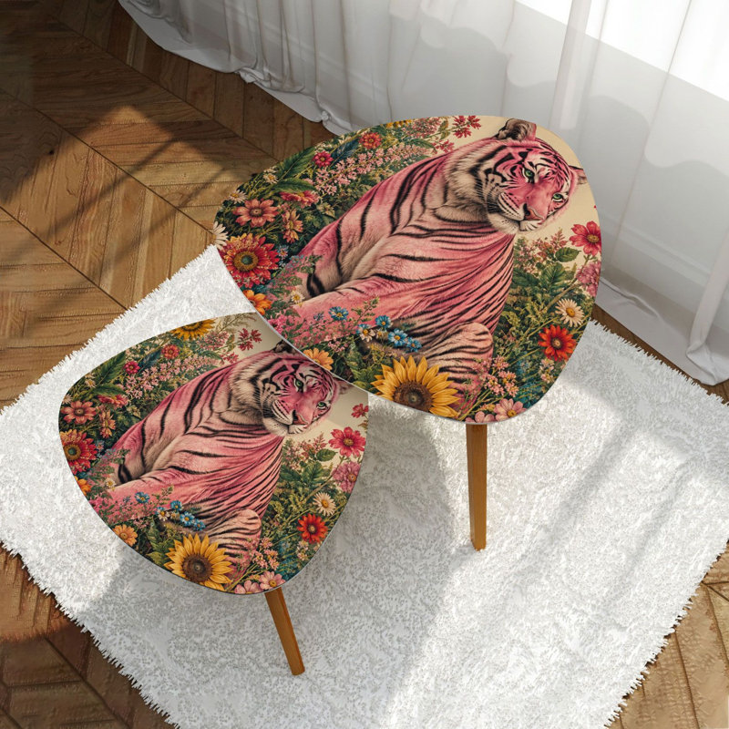 Ensemble de 2 tables basses gigognes Triangle