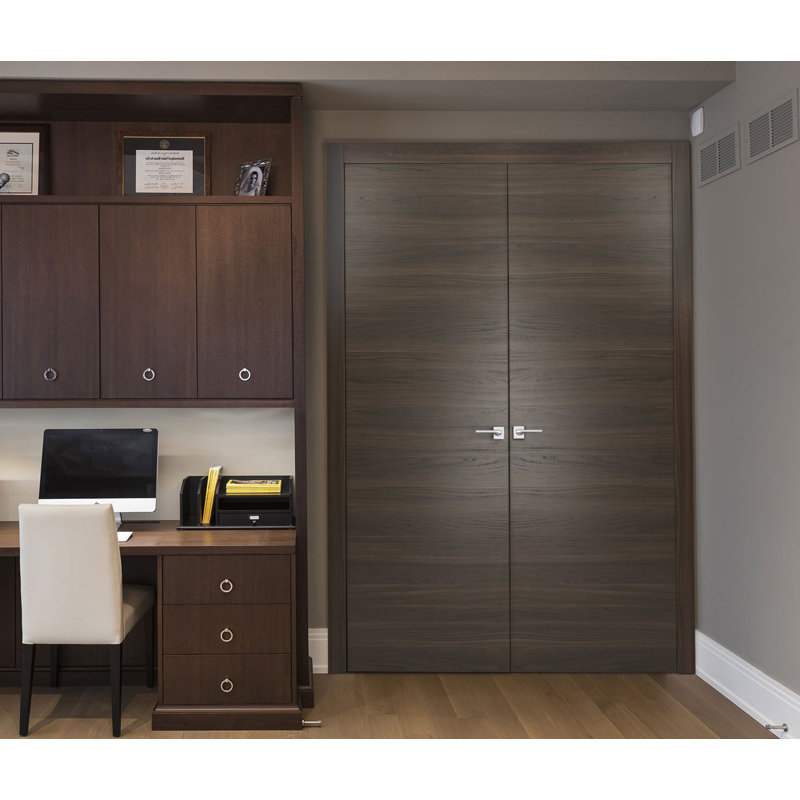 Portes françaises Planum Flush, 72 po x 84 po, Chocolat