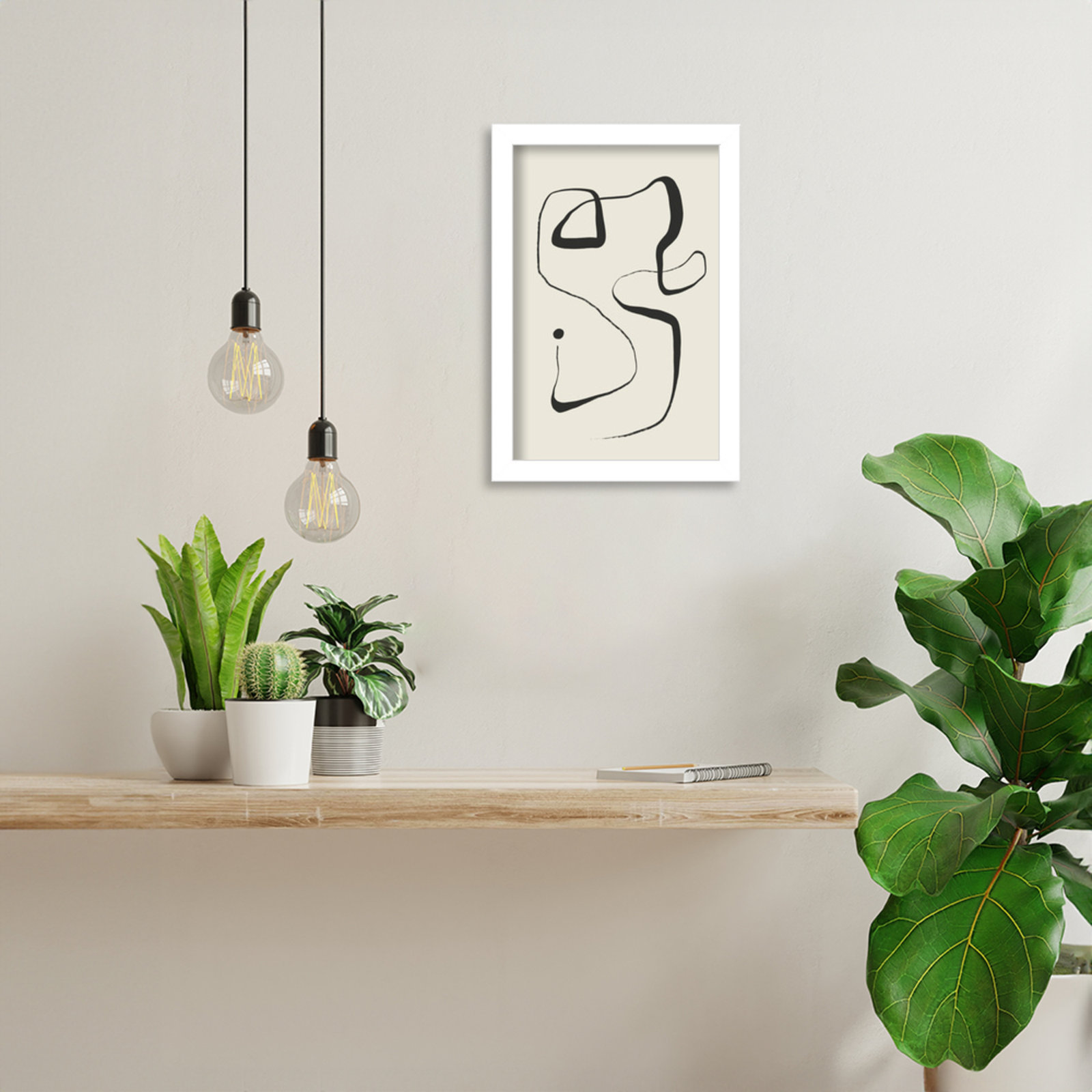 The Point by Treechild  Wood Framed Wall Art Print, White, 13" H x 9" W
