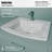 Karran Valera 23" Curved Rectangular Top Mount Vitreous China Bathroom Sink in White