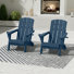 Chaises de foyer d'extérieur pliables en PEHD résistantes aux intempéries avec porte-gobelet Adirondack