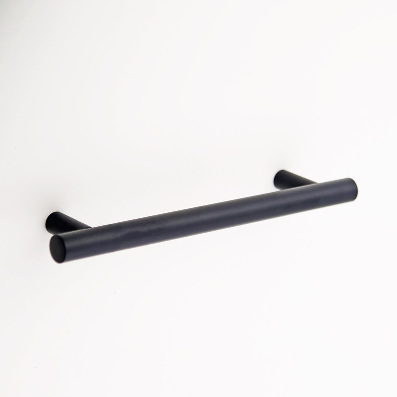 Madelyn Carter Katia Solid Brass Drawer Pull, 6", Matte Black