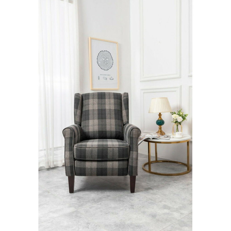 Imogen 70cm Wide Wing Chair Recliner, Grey