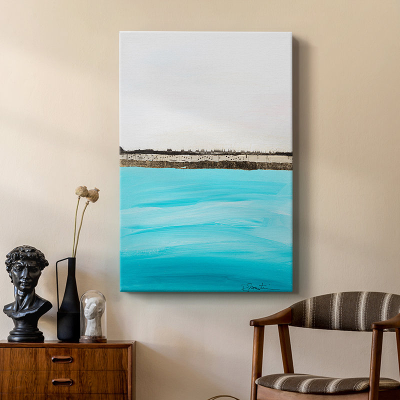 Harmonie en turquoise - galerie Cavas sur mesure, H 27 po x l 18 po
