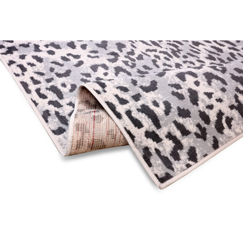 Tapis gris clair / noir Eagleview, Tapis de couloir 2 pi x 4 pi