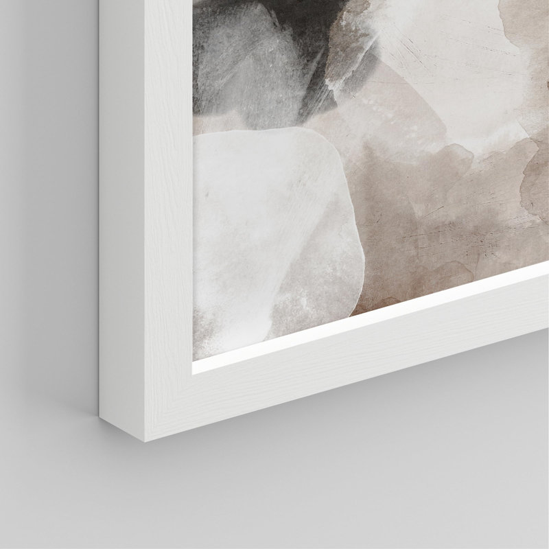 " Brown, Tan Gray " 4 - Pieces, 10" H x 8" W, White