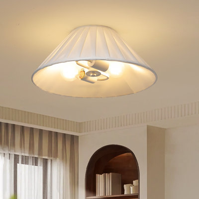 Plafonnier encastré en tissu 2 lumières