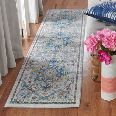 Bruckmann Oriental Grey/Blue Area Rug