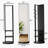Full-Length Mirror Solid Wood + Rubber Wood + Glass, 65.7*17.7In(Mirror Width:13.7In) Large Mirror For Viewing The Whole Body, Easy To Dress And Tidy Up And Place In The Bedroom/Living Room (Black)-1439429942